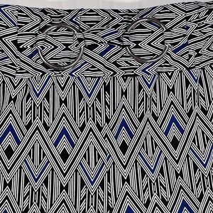 Robert‎ Louis NWOT Women's Pants XL Pull On Blue Black White Wide Leg 36x30.5